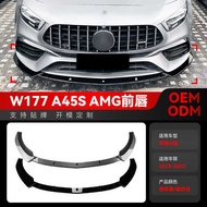 Suitable for 2018-2023 Mercedes-Benz a-Class w177 a45 a45s amg Front Shovel Front Lip Corner Modific