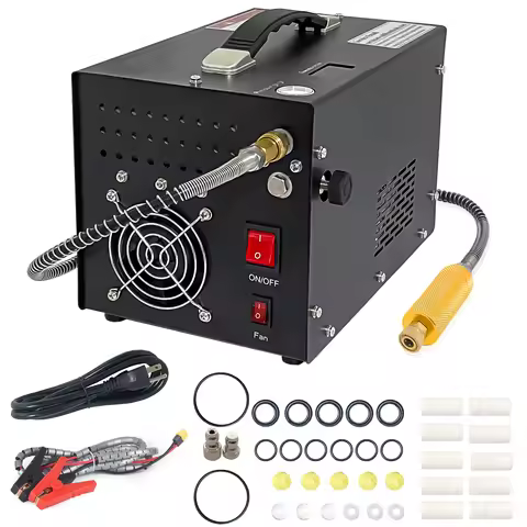NUOGE 4500Psi 30MPa Air Compressor 12V/220V Power Oil/Water-Free High Pressure Apply To DivingBottle