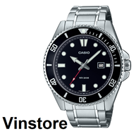 [Vinstore] Casio MDV-107 Duro Stainless Steel Black Dial 200M Men Watch MDV-107D-1A1VDF MDV-107D-1A1