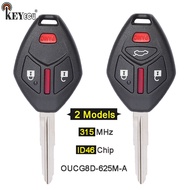 KEYECU  315MHz ID46 Chip OUCG8D-625M-A 3 / 4 Button Remote Key Fob for Mitsubishi Lancer i-MiEV Lancer Outlander  2008-2