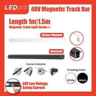 LED PRO Magnetic Track Light System 1M / 1.5M Magnetic Track / Mounted Track/ Recessed Track / Conne