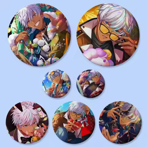 Anime Cartoon O-Obey Me Mammon Badges 25 32 44 58 75 Mm Round Cosplay Pin Bag Decor Fans Collect Fri