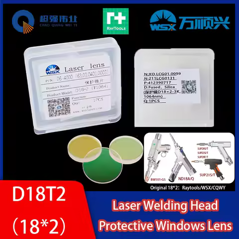 18x2 Laser Welding Protective Windows 18*2 Lens Raytools BW101 CQWY SUP21T SUP23T WSX D18T2 JGS1 Fus