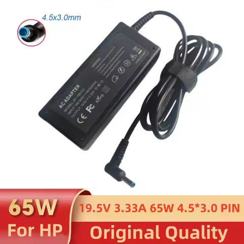 19.5V 3.33A 65W 4.5*3.0mm Laptop Charger Adapter For HP Envy 17-j010us Pavilion 15-j000 Chromebook 1