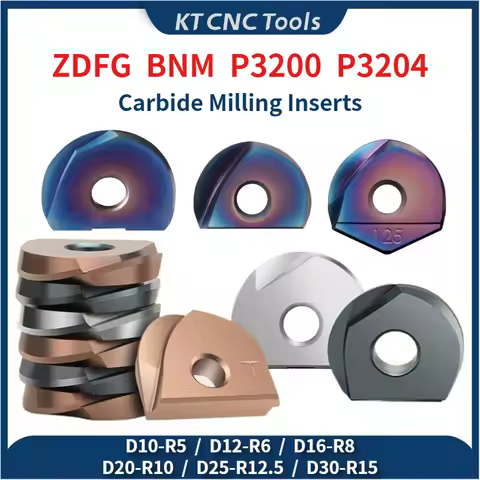 Semi-Circle ZDFG BNM Carbide Milling Inserts For Ball Nose ABPF BNML Milling cutter Head/Bar Blades 