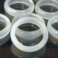 White Agate Bangle Ring