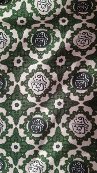 surofashion- kain batik qiroati warna hijau