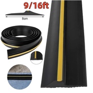 9/16Ft Garage Door Seal Strip Weatherproof Rubber Bottom Top Side Universal DIY Replacement Garage D