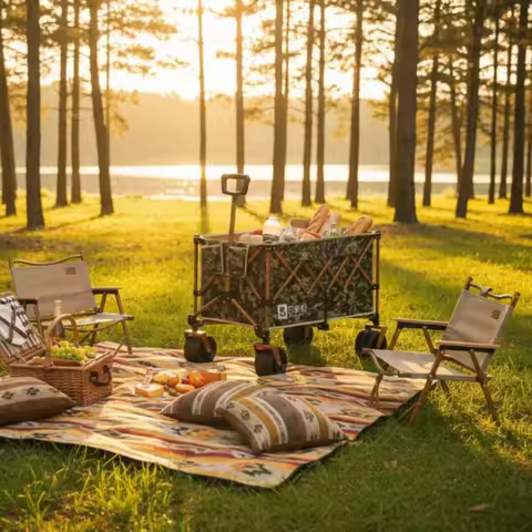 Folding Wagon Wagon Washable All-Terrain Wagon Wagon Large Wheels All-Terrain for Camping