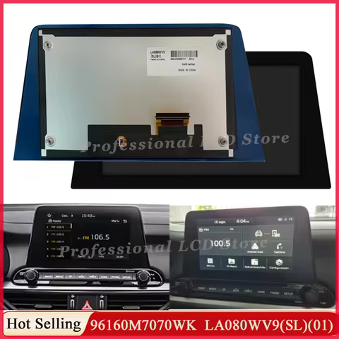 8 Inch LCD Display Screen 96160M7070WK LA080WV9-SL01 LA080WV9-SL05 LA080WV9-SL09 For 2019-2021 KiaFo