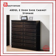 ABDUL 2 Door Shoe Cabinet 2 Door Shoes Cabinet 2 Door Shoes Rack 2 Door Shoe Rack Almari Kasut Rak Kasut Kabinet Kasut