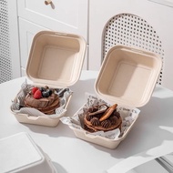 RORA - (10 Pcs) 4 Inch Small Cake Box | Disposable Packaging Bento Box | Macaron Box | Bento Cake Bo