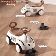 RHYTHM Kids Ride on Car, 4 Wheel Anti-Rollover Ride on Car, Entertainment with Light Peanut Shaped N