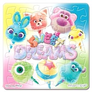 Disney Pixar Fluffy【甜夢系列】棉花糖拼圖磁鐵16片-透明(方)