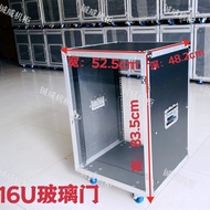 HY/🏮16UGlass Door Flight Case Cabinet Source Factory Performance and Aviation Utility Case Flight Case Aluminum Alloy In