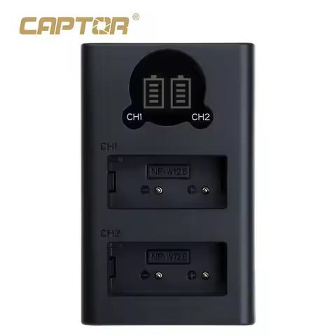 FB NP-W126S Dual USB Battery Charger for Fujifilm Camera XS10 XT30 II XA7 XA5 XA3 XT200 XT100 X100V 