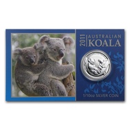 2011 Perth Mint Australia Koala 1/10 oz .999 Silver Coin (with assay card) 1/10oz 0.1oz 0.1 oz