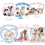 UV864 Fashion Cat Dog Cartoon Patches for Clothes Thermal Stickers for Clothes DIY Stickers Y2z Styl