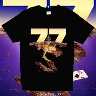 [ Cotton] เสื้อใหม่ พร้อมส่ง 【พร้อมส่ง】 Cocktail 77 Ever Tour คอนเสิร์ตคอกลมด้านบนผ้าฝ้ายแขนสั้นพิมพ