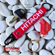 GANTUNGAN Hitachi Key - Hitachi Master Key + Hitachi Miniature Bucket Excavator Snaphook Keychain