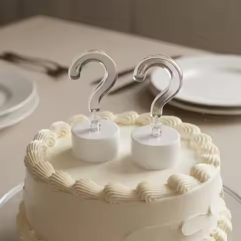 Illuminated Number Candle Battery Operated Acrylic Digital Candle Illuminate up Number Cake Topper F