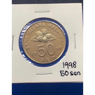 Malaysia 50 sen 1998and1995