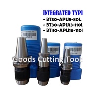 BT30-APU8-80L, BT30-APU13-110L, BT40-APU16-110L Integrated Type Keyless Drill Chuck Tool Holder for 