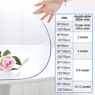 PVC Table Cloth Transparent Rectangular Heat Resistant Waterproof soft glass Table cover Multiple sp