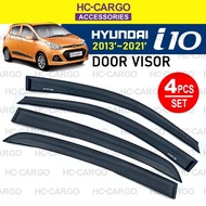 Hyundai i10 / Grand i10 Door Visor 2013 - 2021 4Pcs Set Premium Window Rain Guard Wind Deflector Air