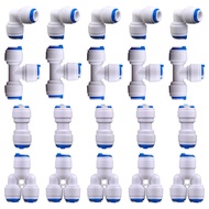 1/4 inch OD Quick Connect Push Fit Water Tube Fitting Adaptor for RO Water Filter Water Dispenser Fi