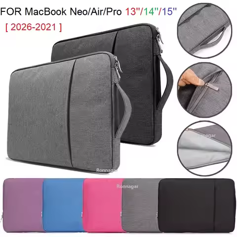 Laptop Sleeve for MacBook Neo/Air/Pro 13 inch A18/M5/M4/M3/M2/M1 Chip 2026-2020 A3404 A3449 A3240 fo