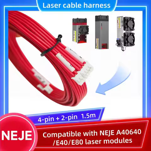 4-pin + 2-pin PH2.0 cable - 1.5m, compatible with NEJE A40640/E40/E80 laser modules carpentry access