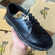 全新🌸 Dr.Martens馬丁鞋1461經典三孔 黑色真皮 白色車線 男女同款