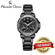 [Official Warranty] Alexandre Christie 9205BFBEPBA Women's Black Dial Stainless Steel Strap Watch