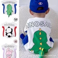 Baby Boy Baby Onesie Baby Baby Clothes Triangle Climbing Newborn Short-Sleeved Onesie Romper Dinosau