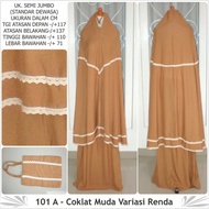 Mukena Bali Polos Variasi Renda Coklat Cantik [Terlaris]