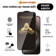 Sharp Aquos Sense 9 / Wish 4 tempered glass is transparent, protects the full screen, limits sweat