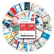 50Pcs/Set ❉ Airline Boarding Pass Tickets Series 01 Stickers ❉ DIY Waterproof Fashion Decals Doodle 