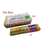 NIHONWELD N-44A 6013 Red 3.2mm (1/8) welding stick sold Per BOX 5kilos 20kilos