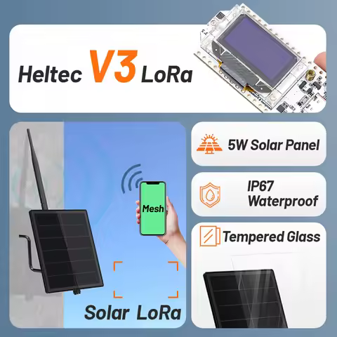 D5L Solar Node Repeater Compatible Meshtastic 5W Solar Power Kit 3.7v Output Built in Heltec ESP32 V