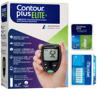 Contour Plus Elite 血糖機套裝 (50張紙+ MICROLET 100採血針 +1機) #CONTOUR PLUS #(血糖機)原裝行貨 繁體中文