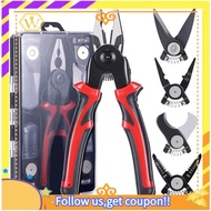 【W】5-PCS Plier Tool Set Tools &amp; Home Improvement Metal with Linesman Plier, Wire Stripper, Crimping Tools, Sheet Metal Shear