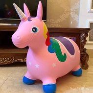 Jump Unicorn Thickened Children's Toy Pony Silent Horse Jumping Horse Riding Horse Jumping Rubber In
