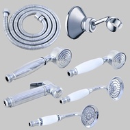 Chrome Brass Hose Hand Shower Head Shower Tap Replacement Fitting Toilet Bidet Sprayer Set Kit Bathroom Sprayers Head Cleaning Uzh350