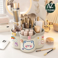 [GIVE STICKER] 360 rotating desk pen holder, 6-compartment flower-shaped desk pen tray - AZ STORE