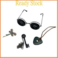 royal 4 Pcs Button Eyes Glasses Necklace Halloween Merchandise Cosplay Accessories