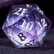 D20 Starry Sky Glitter Bode's Gate Running Group Multi-faced Dice Set dnd Dice d20 Dice O