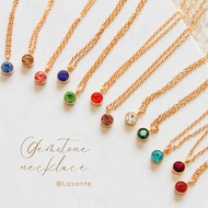 LOVANTE MINIMALISTIC Birthstone Necklace Customisable Personalised