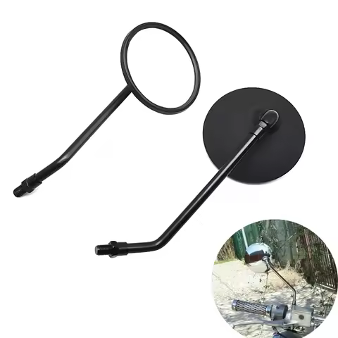 8/10MM Motorcycle Rearview Mirror ABS Cafe Racer Black Mirror For Kawasaki Vulcan S 650 VERSYS Vespa