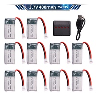3.7V 752035 400mah Lipo Battery For H107 H31 KY101 E33C E33 U816A V252 H6C 25C RC Quadcopter Drone S
